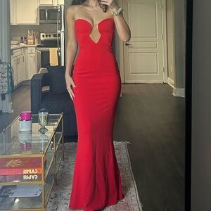 Nookie Strapless Red Gown